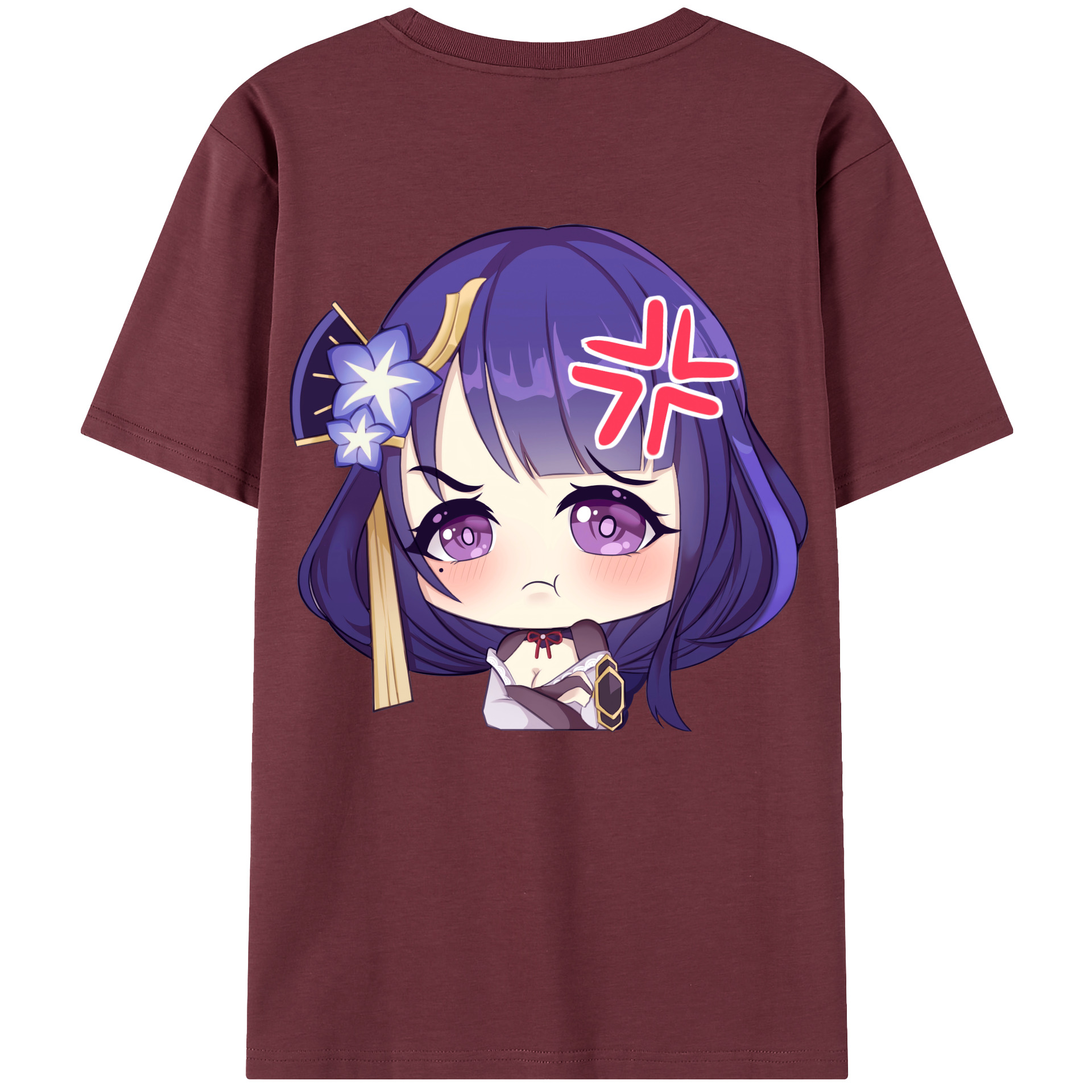 げんし神 雷電将軍 らいでんしょうぐん genshin Raiden Shogun 綿100％半袖Tシャツ（背面プリント）